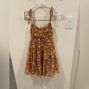 Altard State floral speckled tie strap dress.